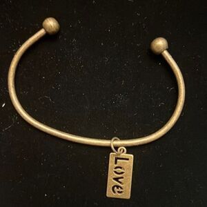 Cuff Bracelet with Removable "Love" Charm
